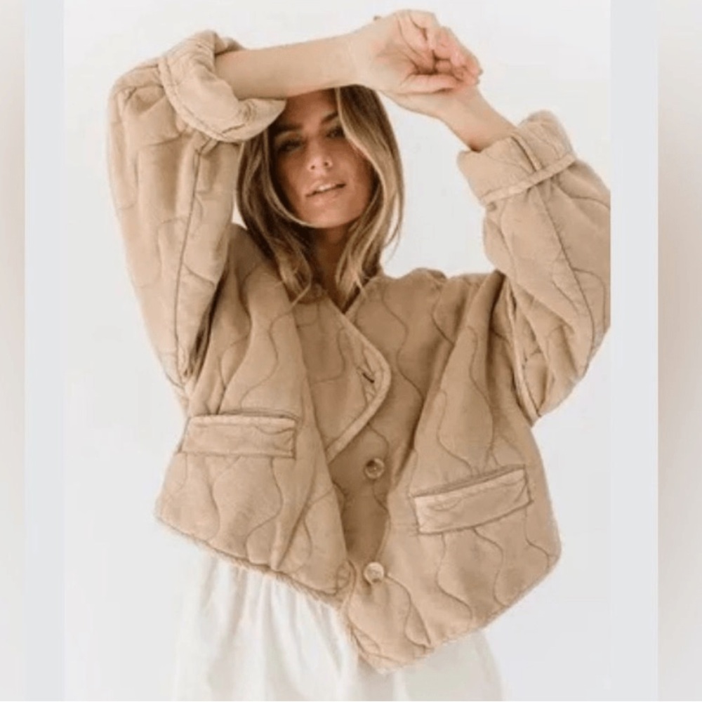 Free People Gwynnie quilted jacket perfect condition worn once